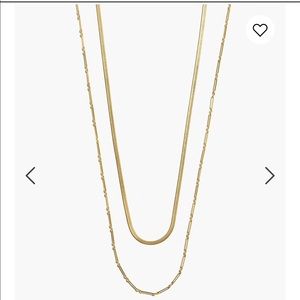 Madewell herringbone chain mix necklace set